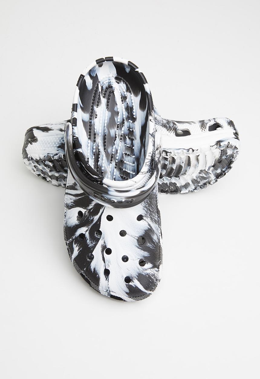 Crocs - Classic marbled clog - white & black