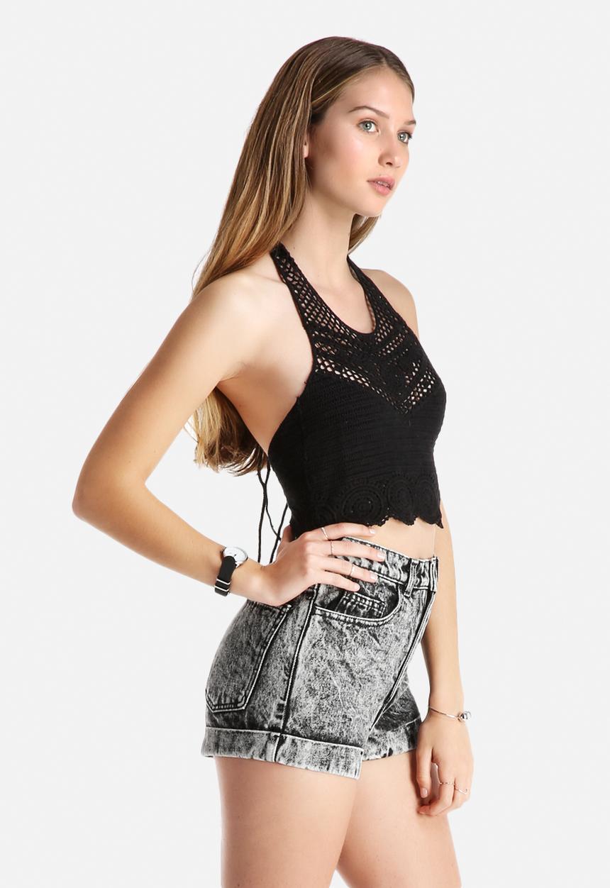 Goldie - Strange Ways Crochet Halterneck Top