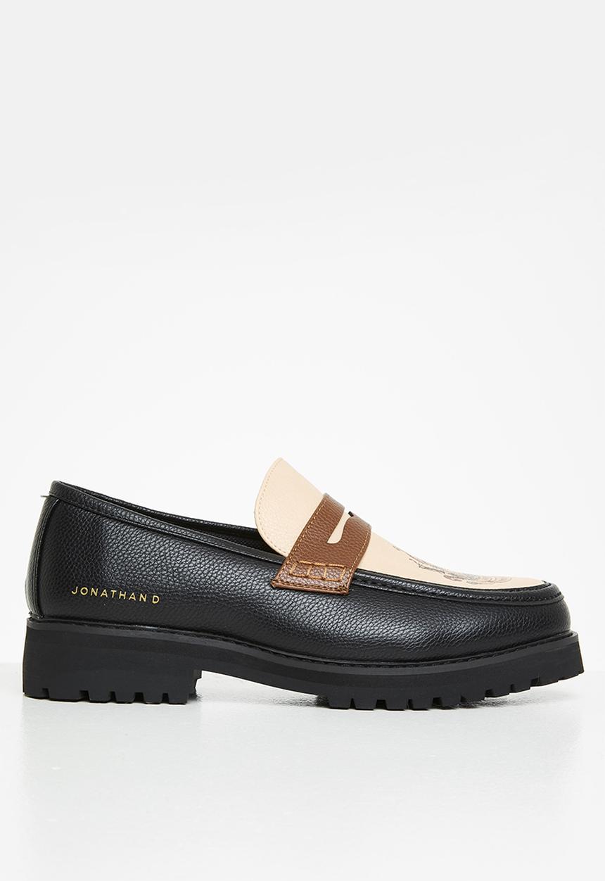 Jonathan D - J penny moccasin sailor - black & brown