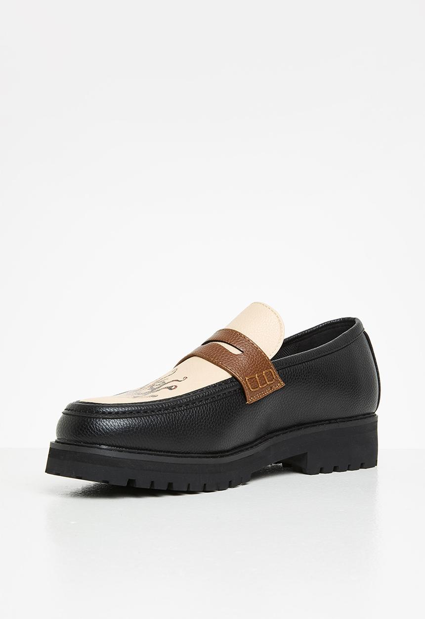 Jonathan D - J penny moccasin sailor - black & brown