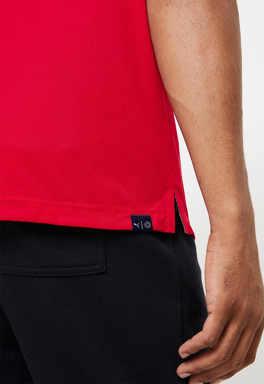 PUMA - Gamer Golf Polo - Red/Navy blazer