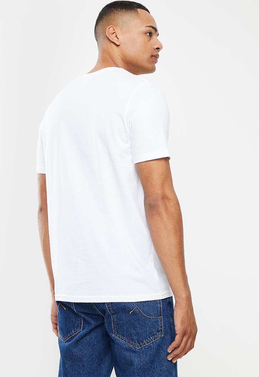 PUMA - Classics logo metallic tee - puma white/gold