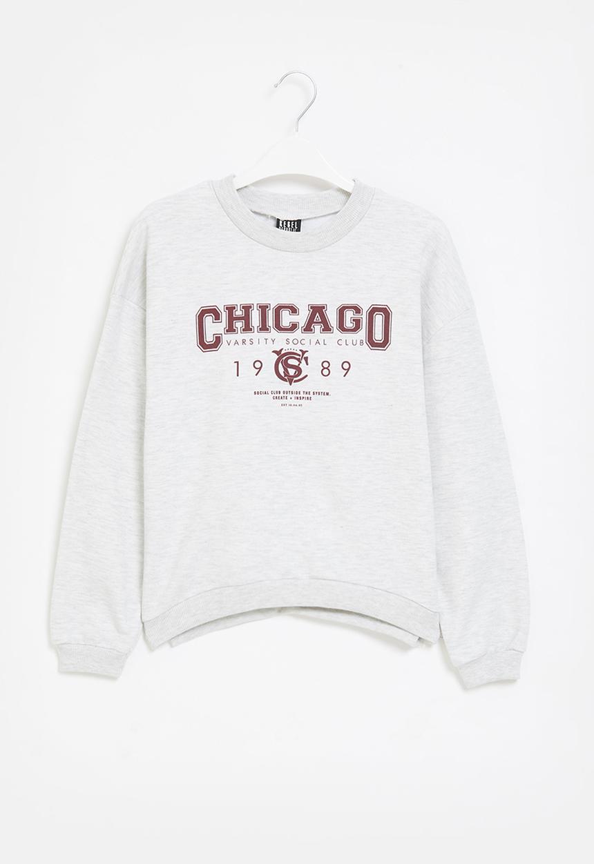 Rebel Republic - Printed sweat top - mauve & grey 