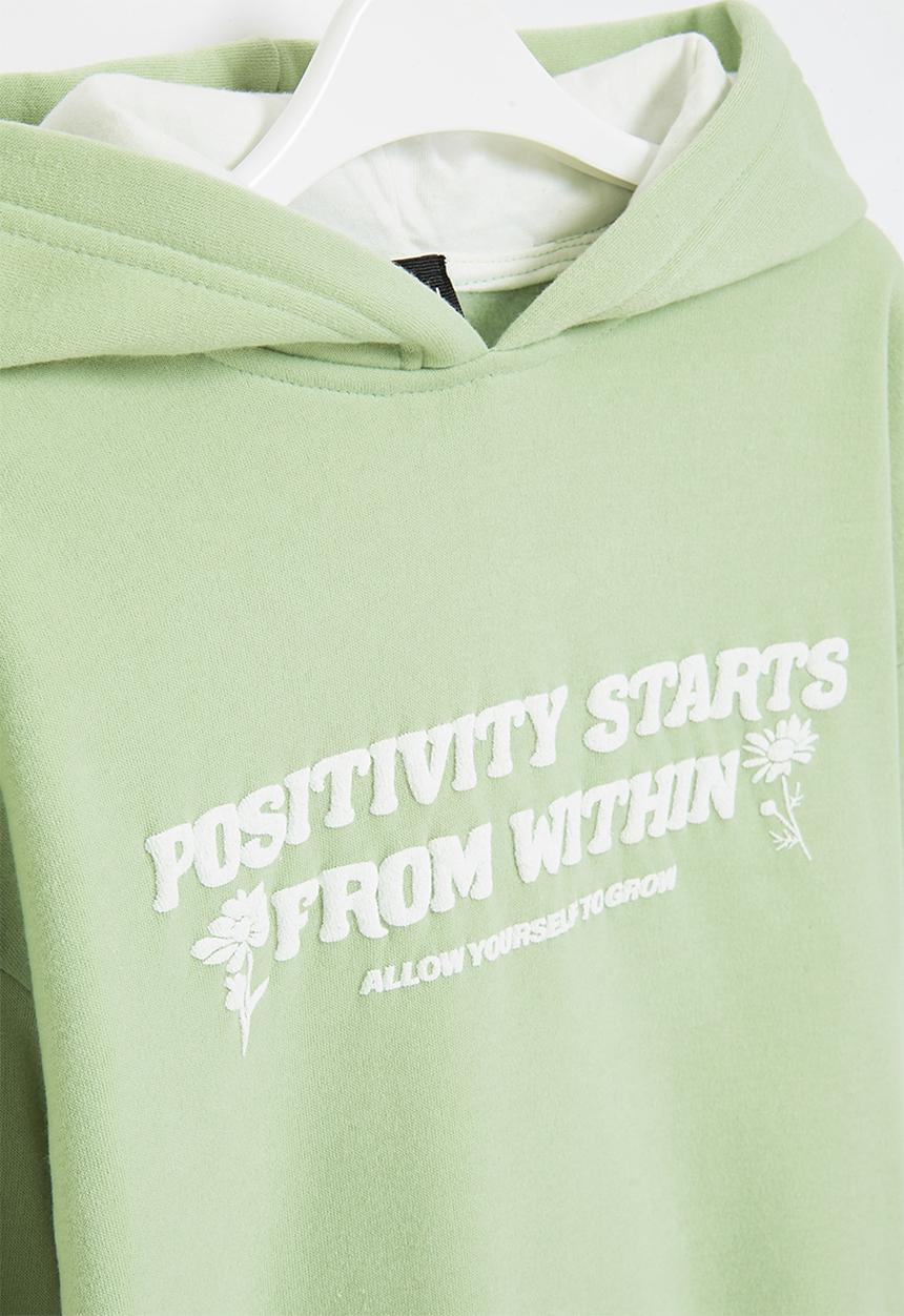 Superbalist - Hooded fleece dress - mint