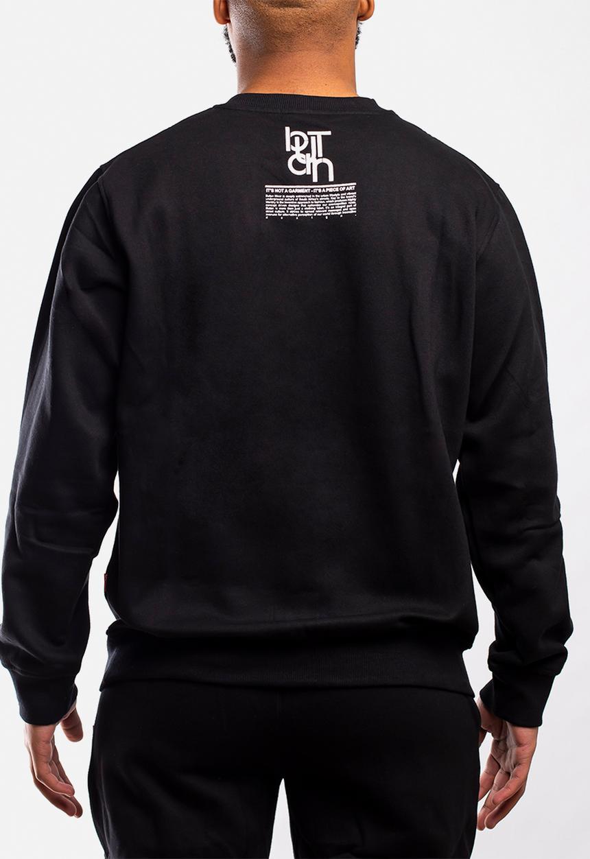 Butan - Classic connections crewneck sweater - black