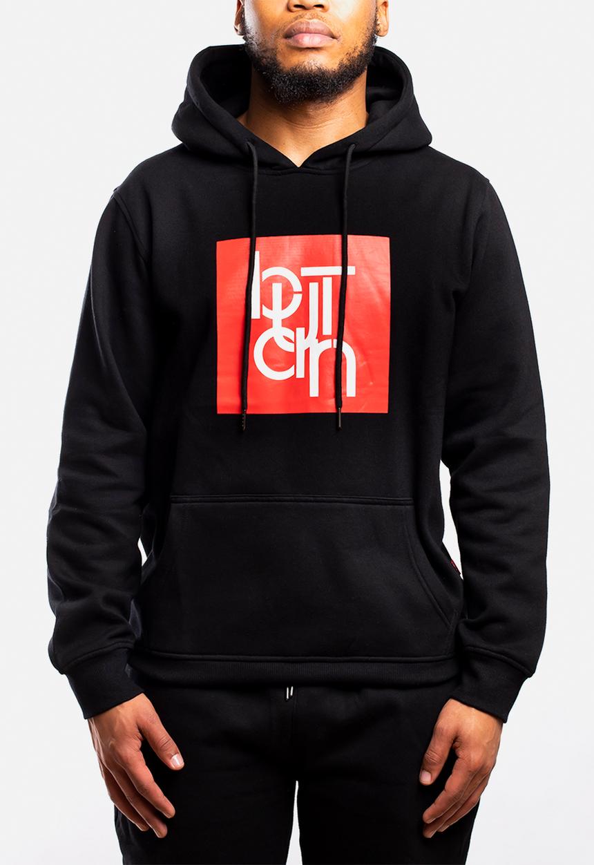Butan - Classic connections box logo hoodie - black