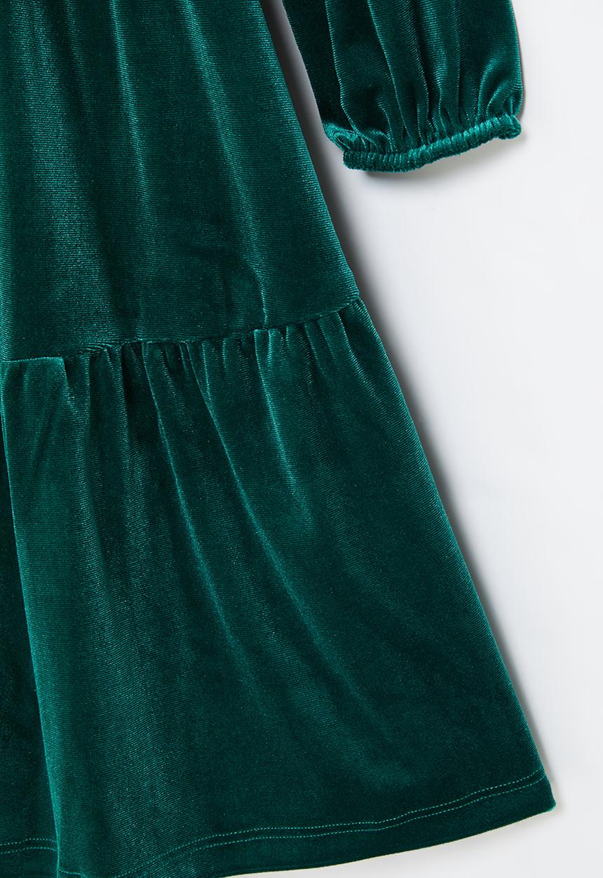 Superbalist - Tiered velour dress - teal