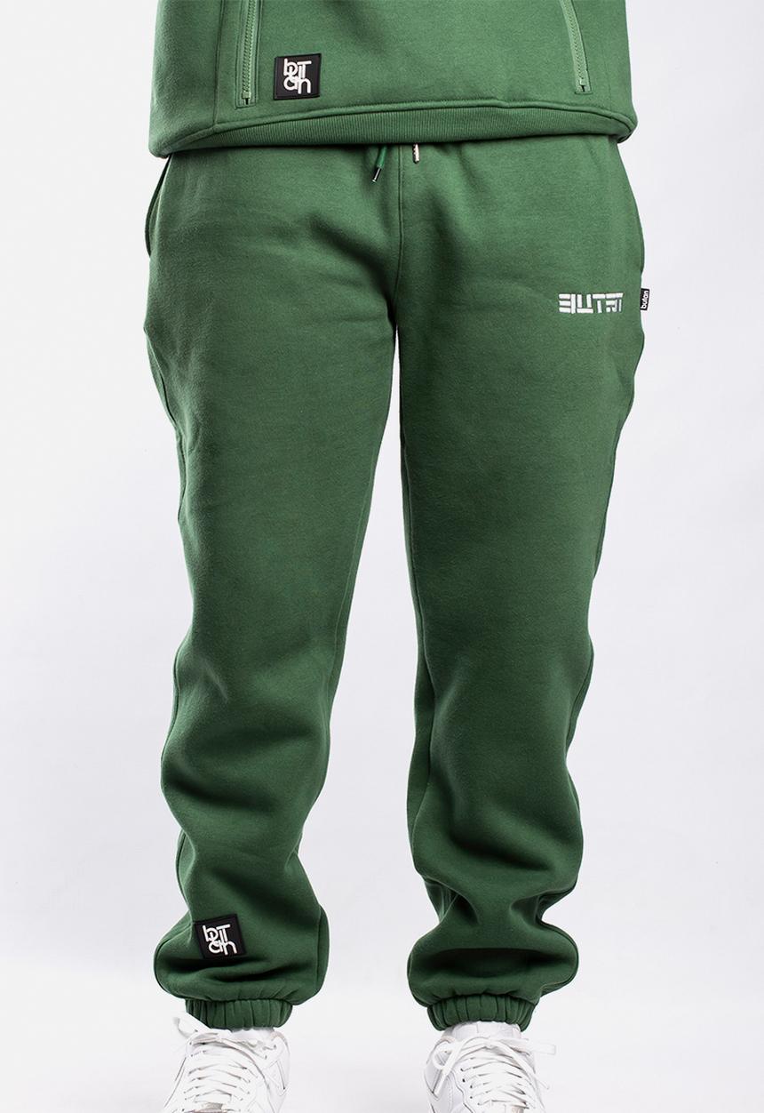 Butan - Aluta block letters sweatpants - forest green