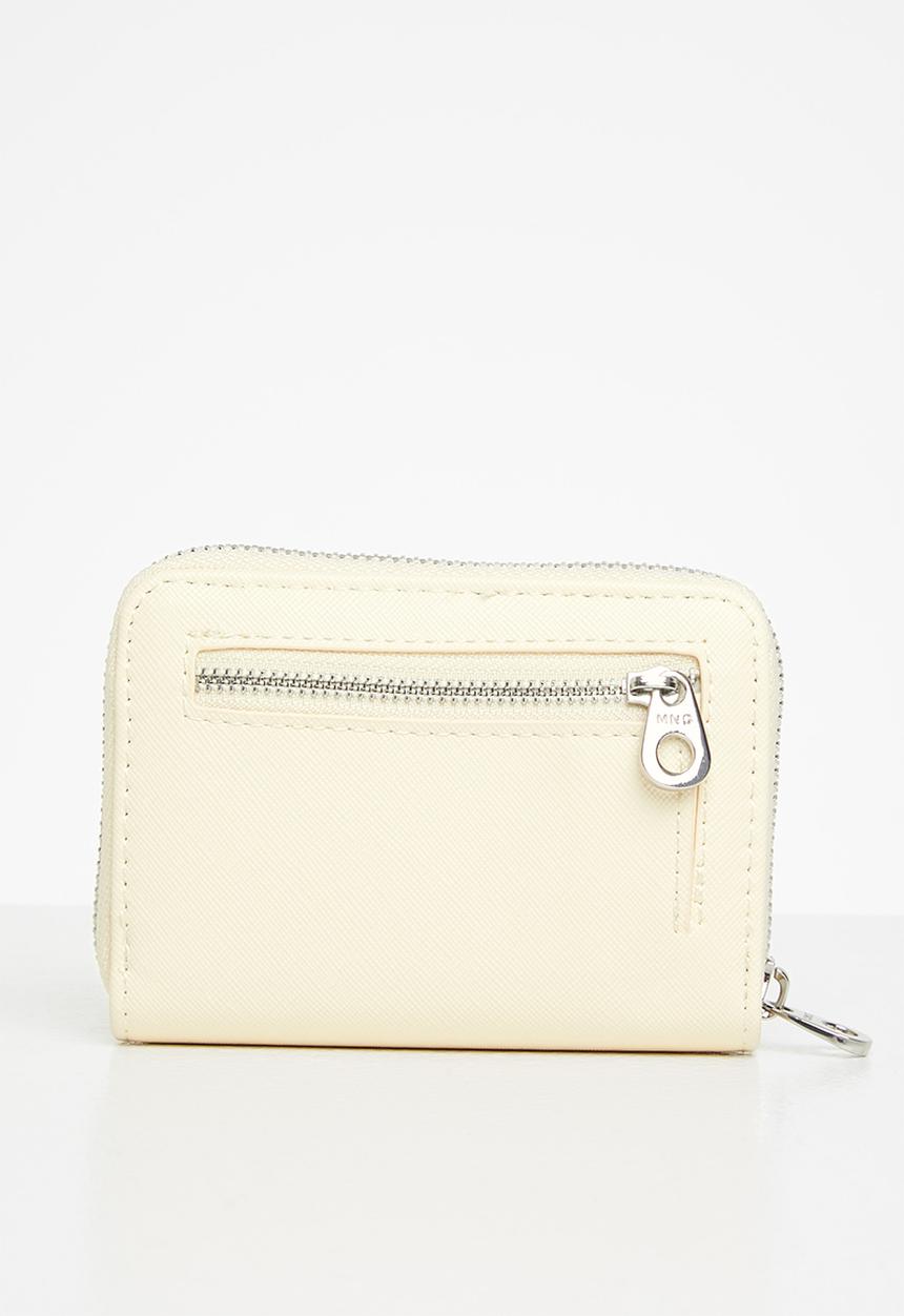MANGO - Saffiano-effect wallet - ecru