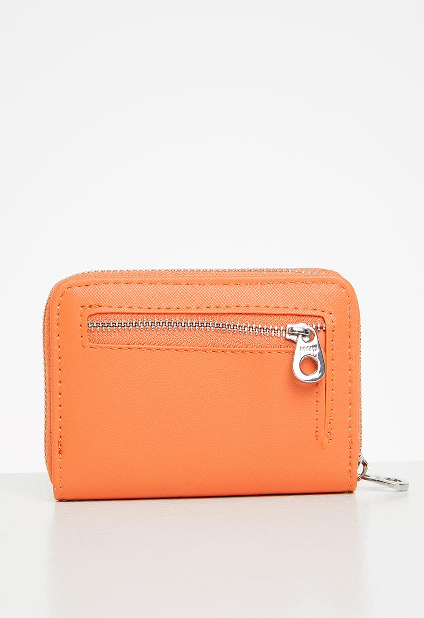 MANGO - Saffiano-effect wallet - orange
