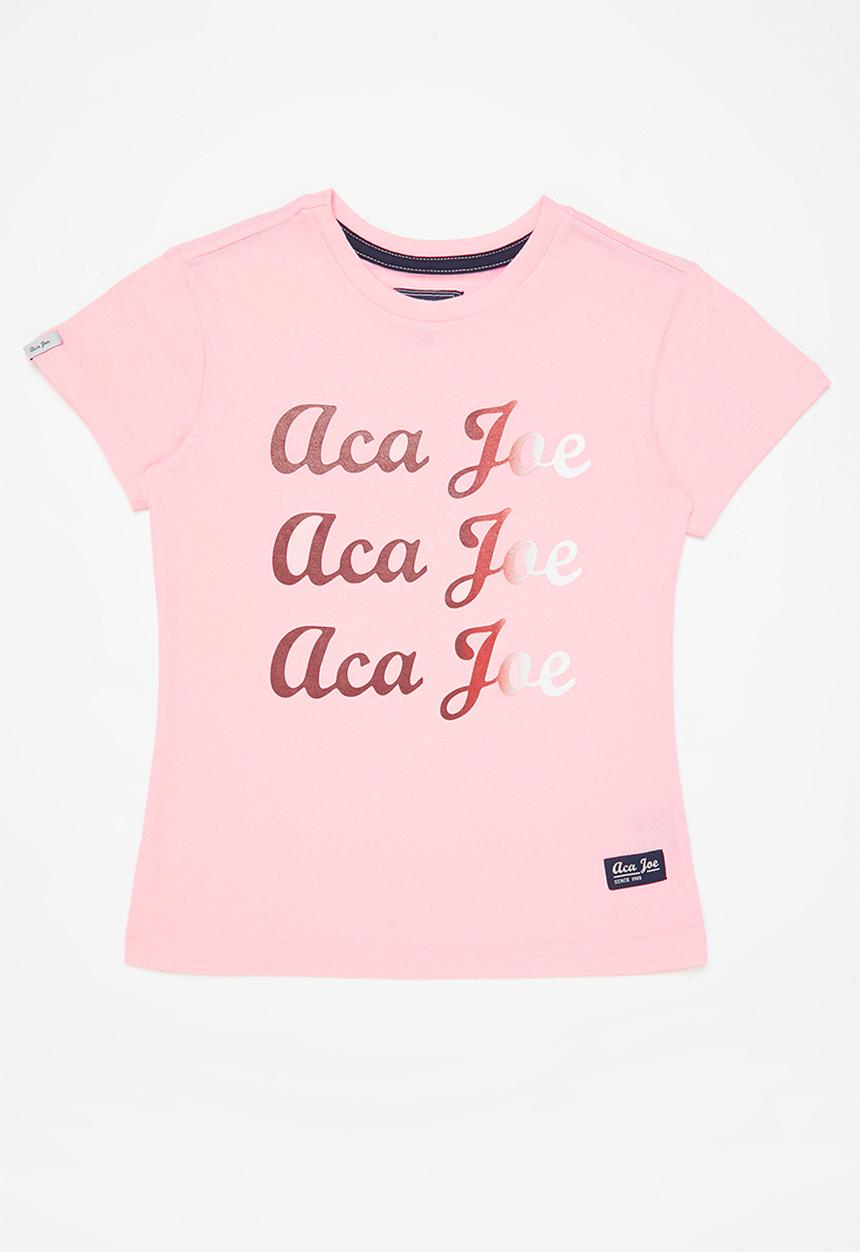 Aca Joe - Aca joe printed core crew tee - pink