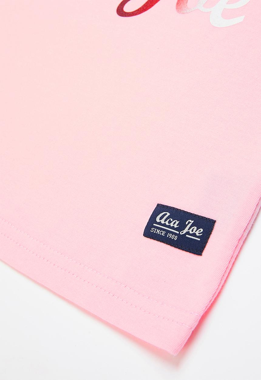 Aca Joe - Aca joe printed core crew tee - pink