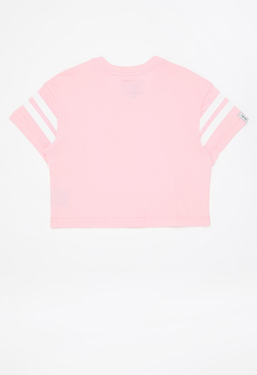 Aca Joe - Aca joe embroidered applique cropped boxy tee - pink