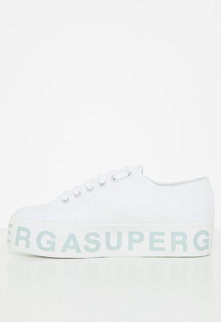 SUPERGA - 2790 platform lettering - ah6 white iceburg green