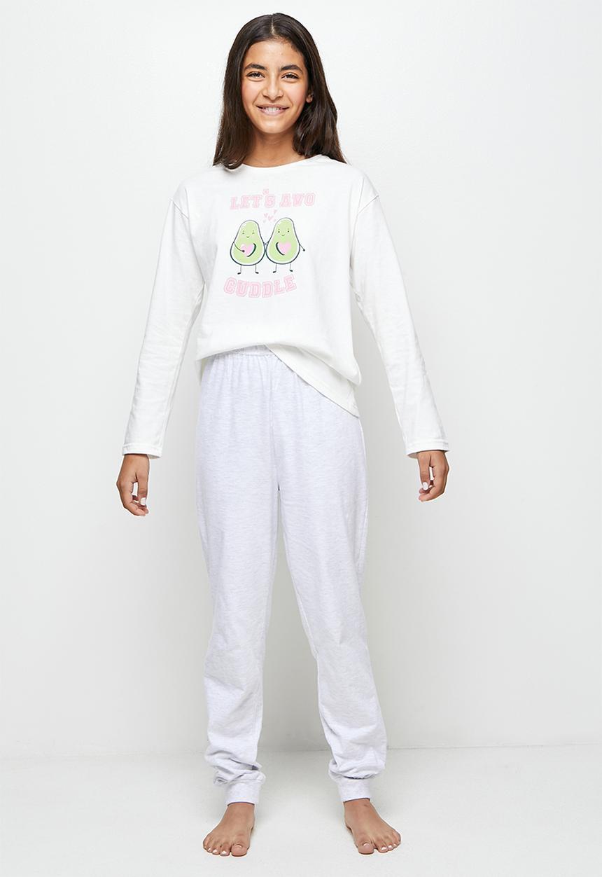 Rebel Republic - Pj set - milk & grey