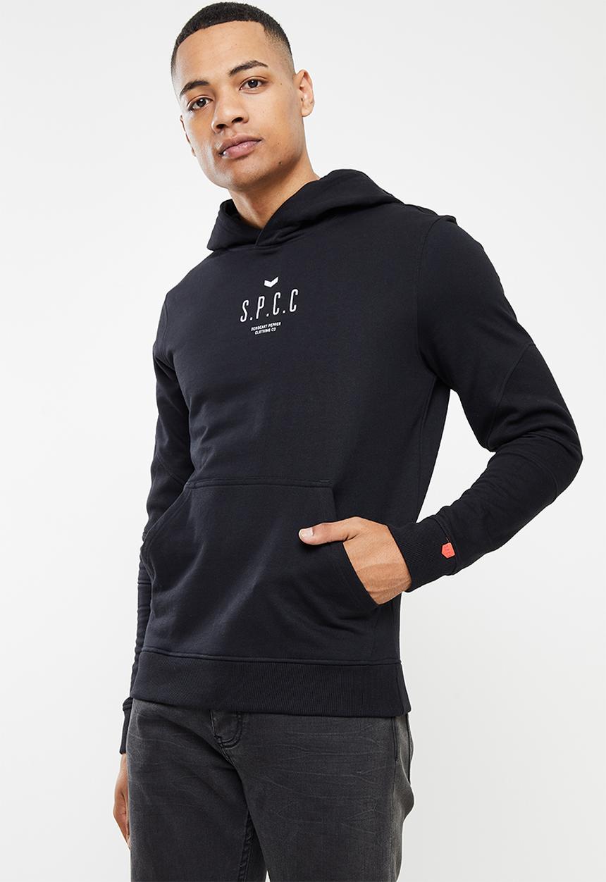 S.P.C.C - Myers regular fit pullover hoodie  - black