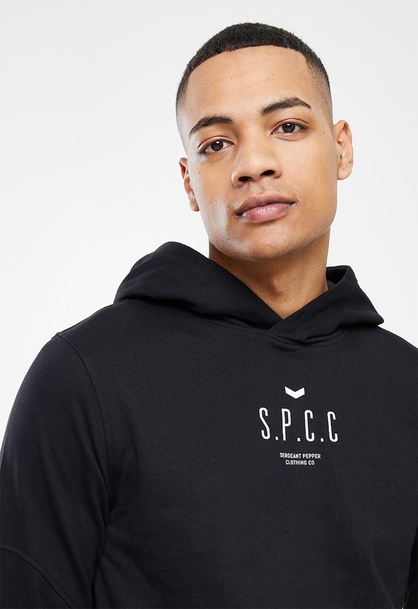 S.P.C.C - Myers regular fit pullover hoodie  - black