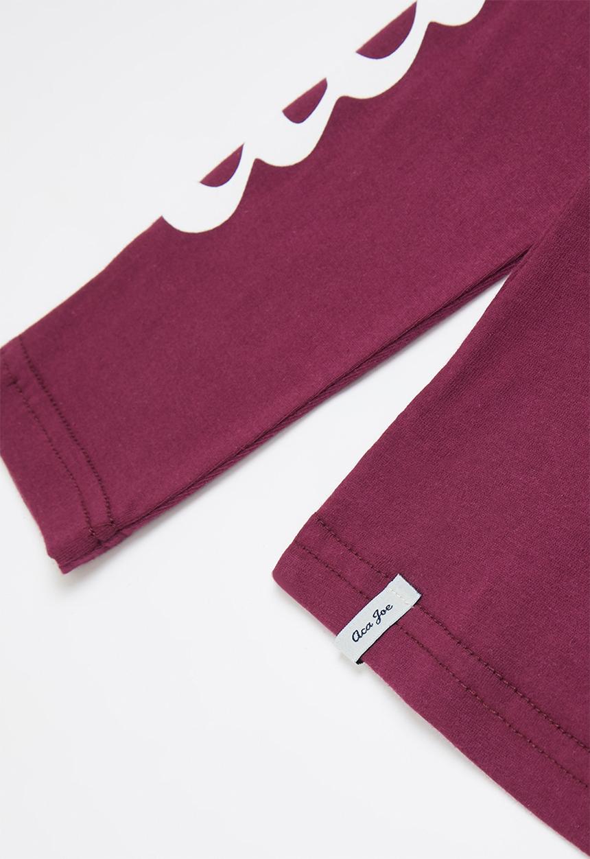 Aca Joe - Aca joe print & embroidered core crew tee - deep purple