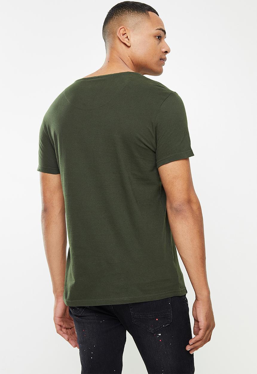 S.P.C.C - Zayne regular fit straight hem tee  - dark moss