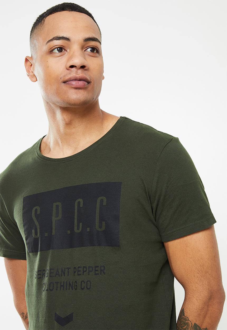 S.P.C.C - Zayne regular fit straight hem tee  - dark moss