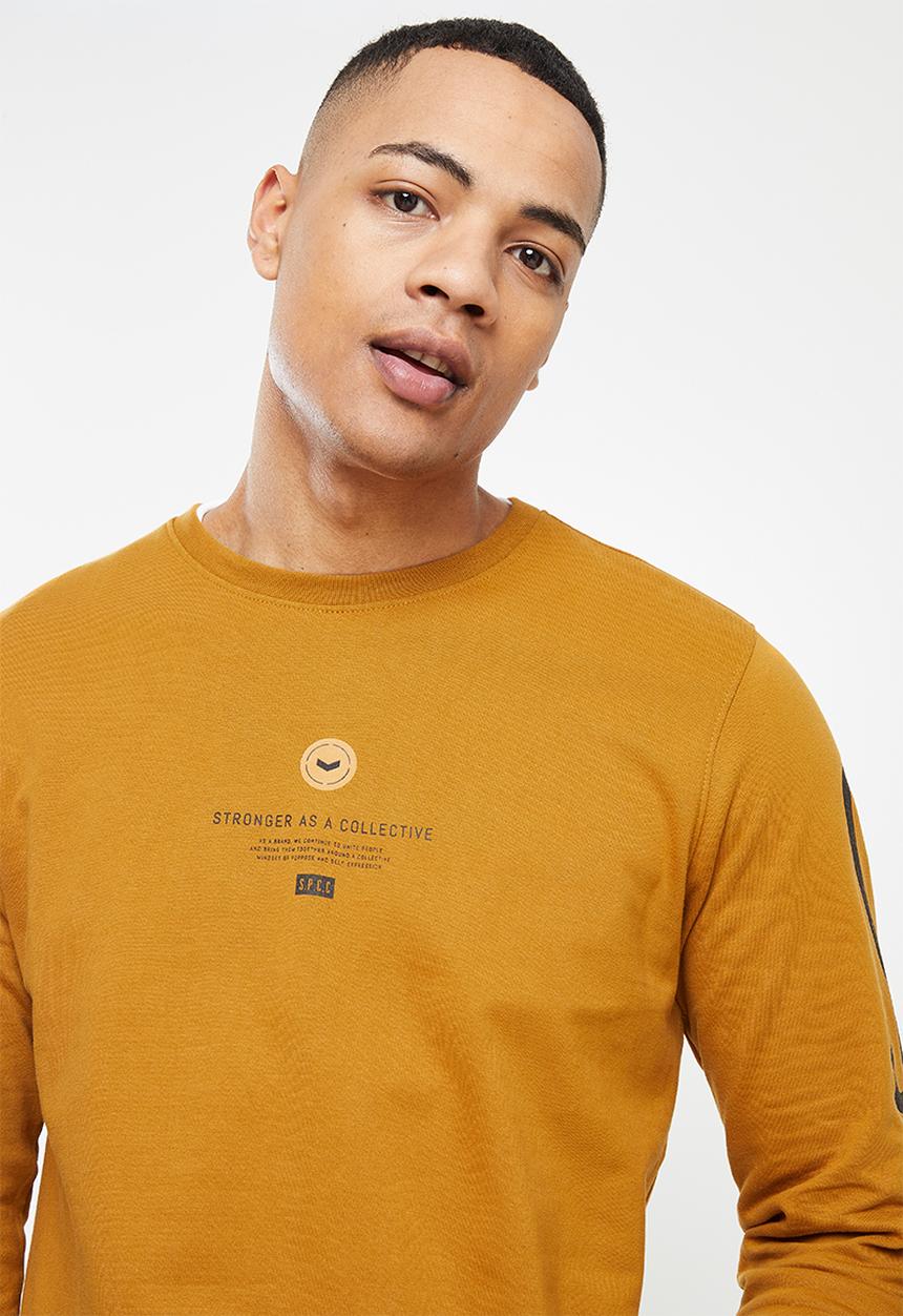 S.P.C.C - Haynes regular fit crew neck sweat  - tumeric