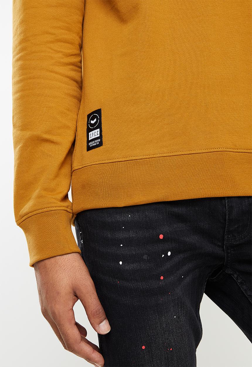 S.P.C.C - Haynes regular fit crew neck sweat  - tumeric