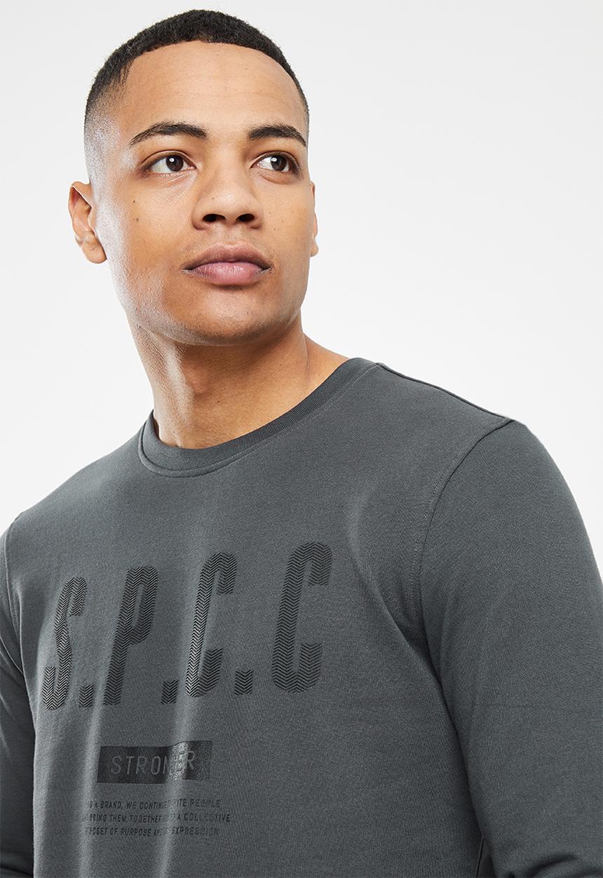 S.P.C.C - Rochell regular fit crew neck sweat  - charcoal