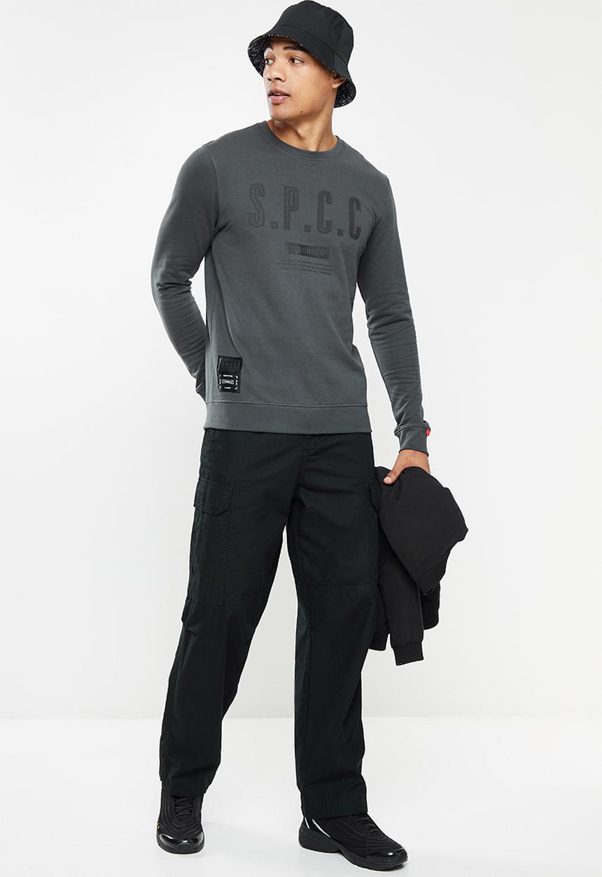 S.P.C.C - Rochell regular fit crew neck sweat  - charcoal
