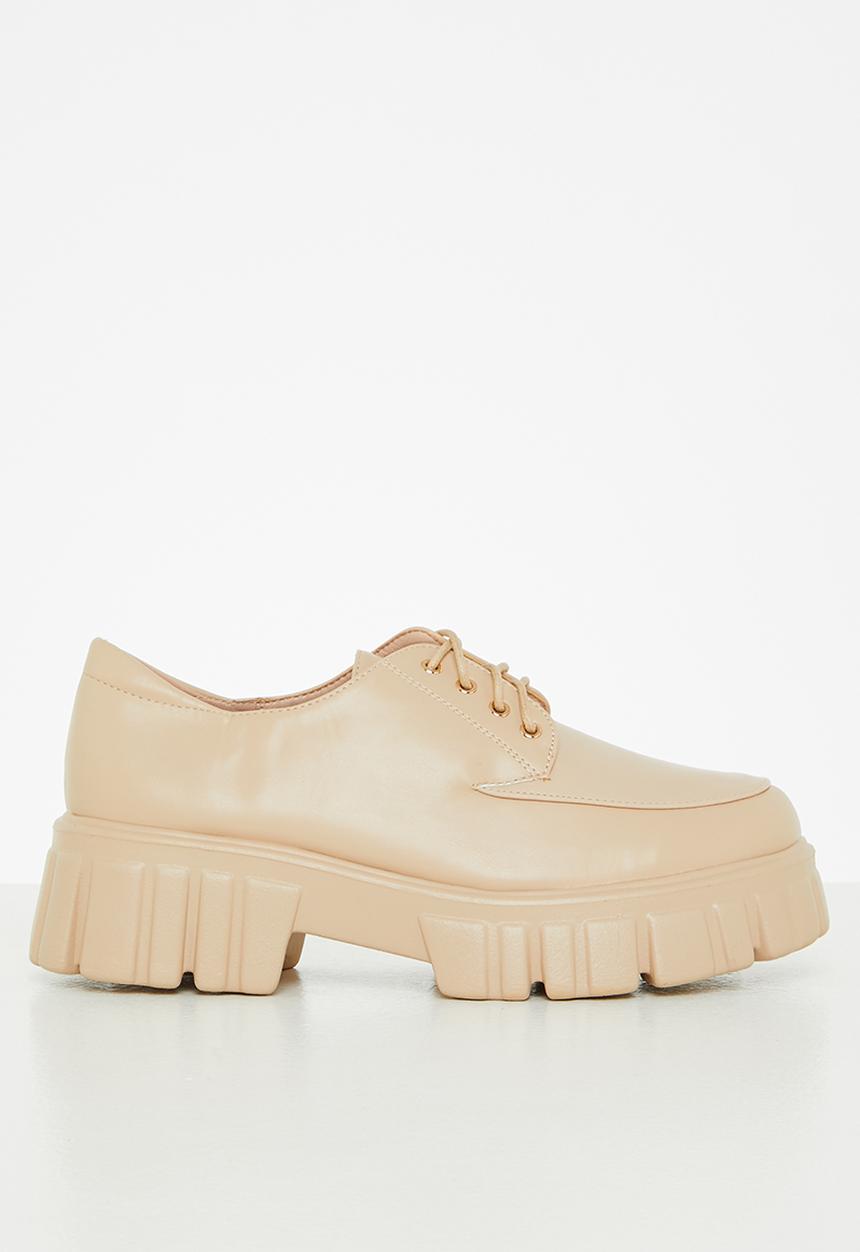 Seduction - Chunky lace up derby - neutral