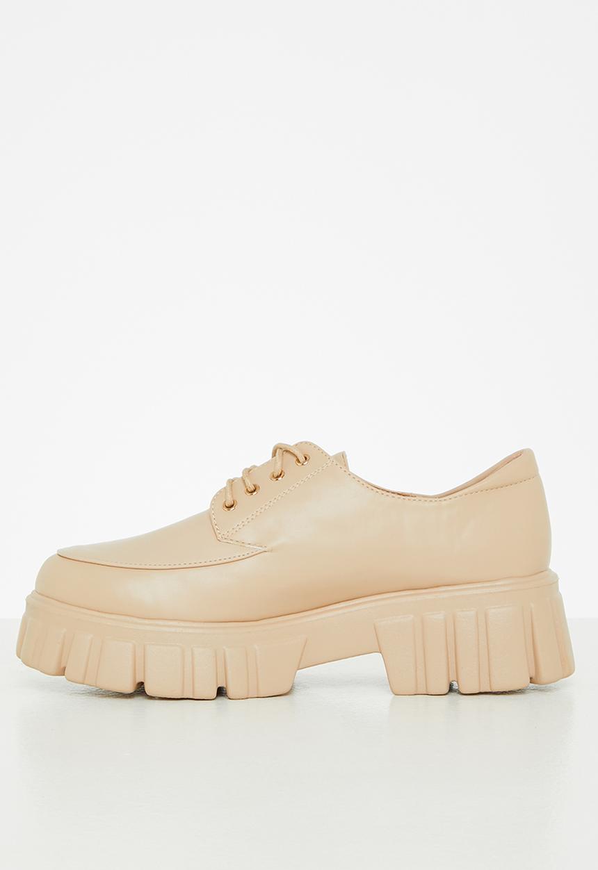 Seduction - Chunky lace up derby - neutral