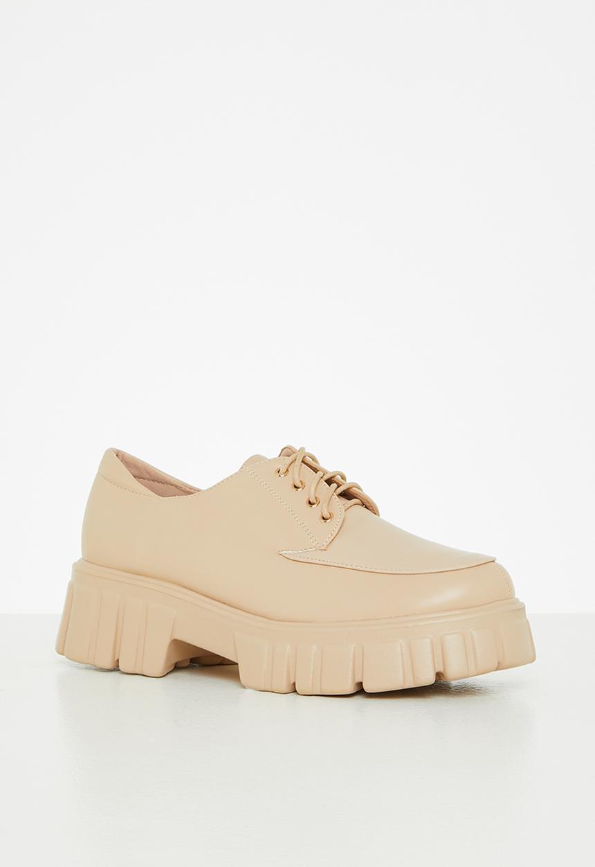 Seduction - Chunky lace up derby - neutral
