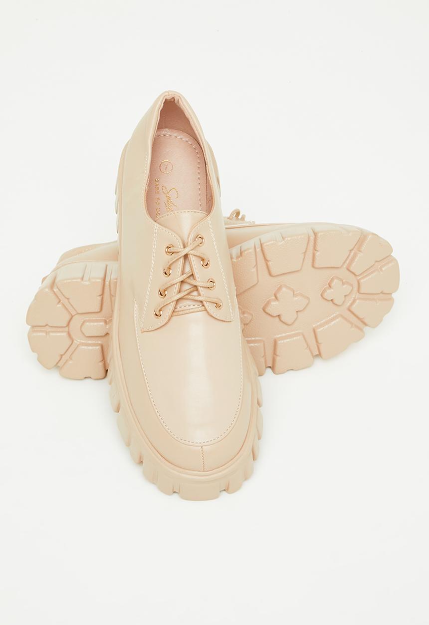 Seduction - Chunky lace up derby - neutral