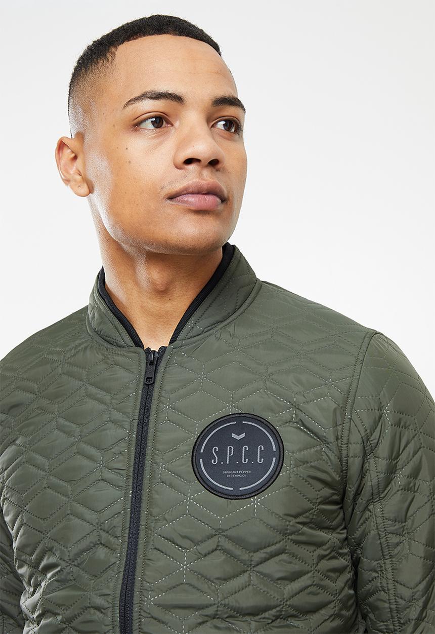 S.P.C.C - Quinn regular fit bomber jacket  - dark moss