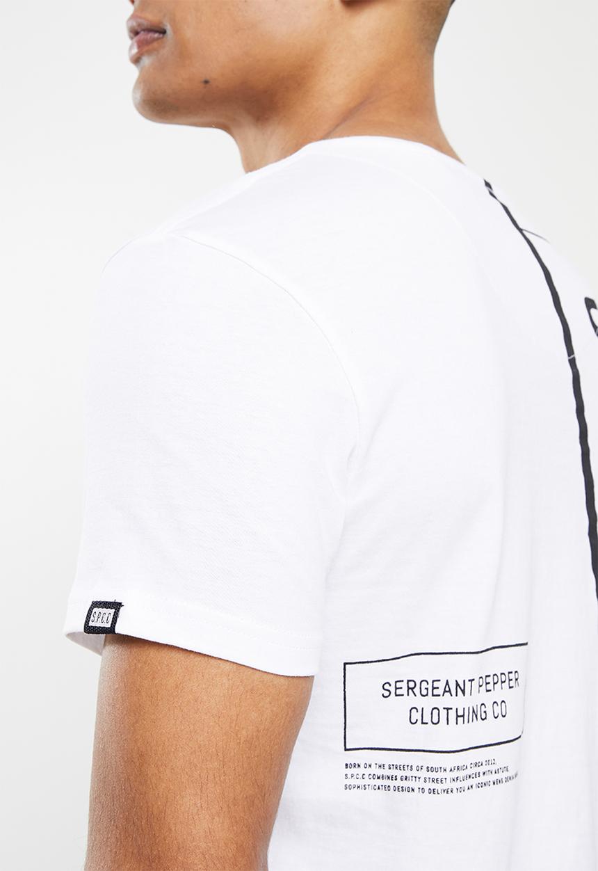 S.P.C.C - Fletcher regular fit straight hem tee  - optical white