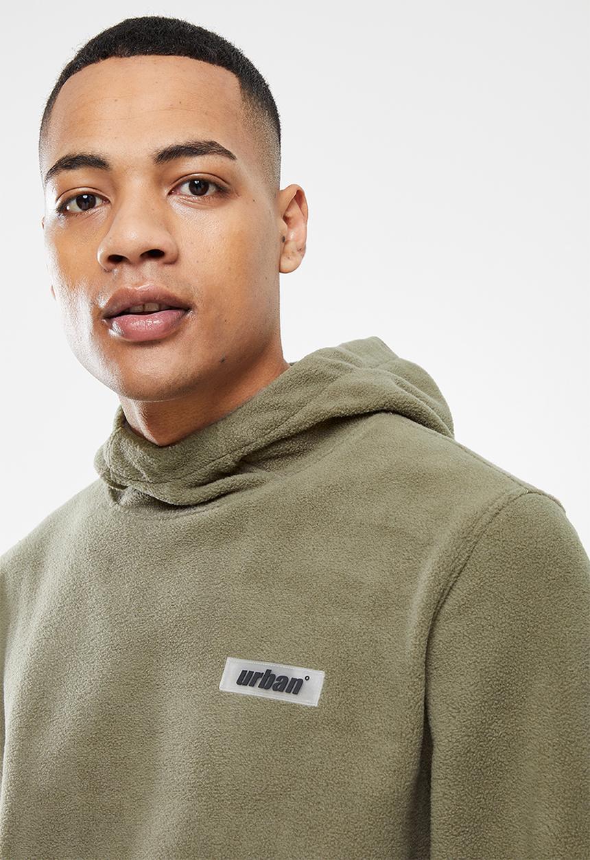 urban° - Urban micro polar fleece hoodie - brown