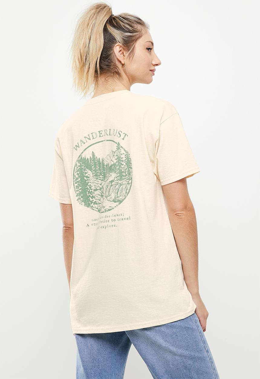 Daisy Street - Wanderlust tyler tee - natural