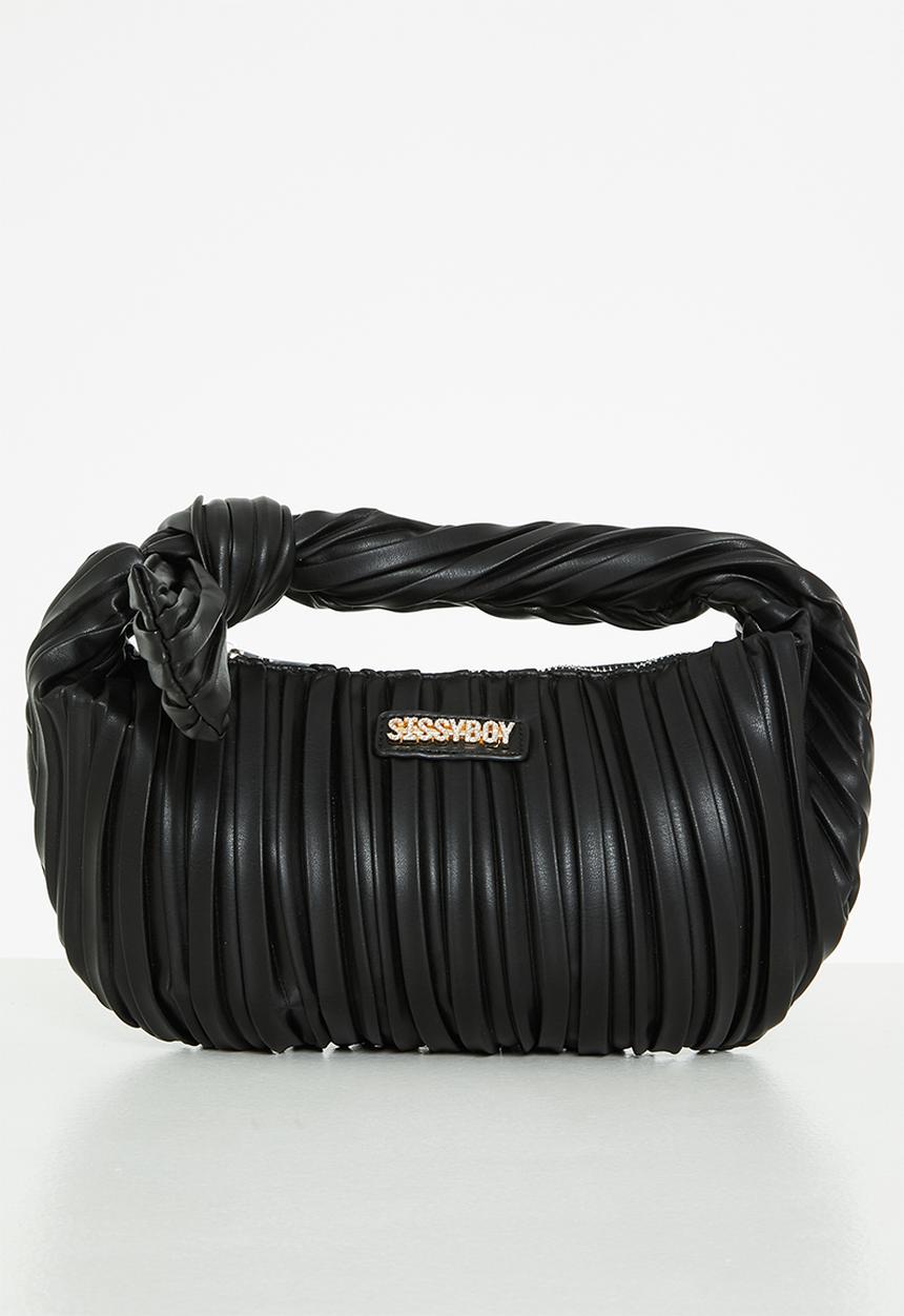 SISSY BOY - Knotted pleated bag - black