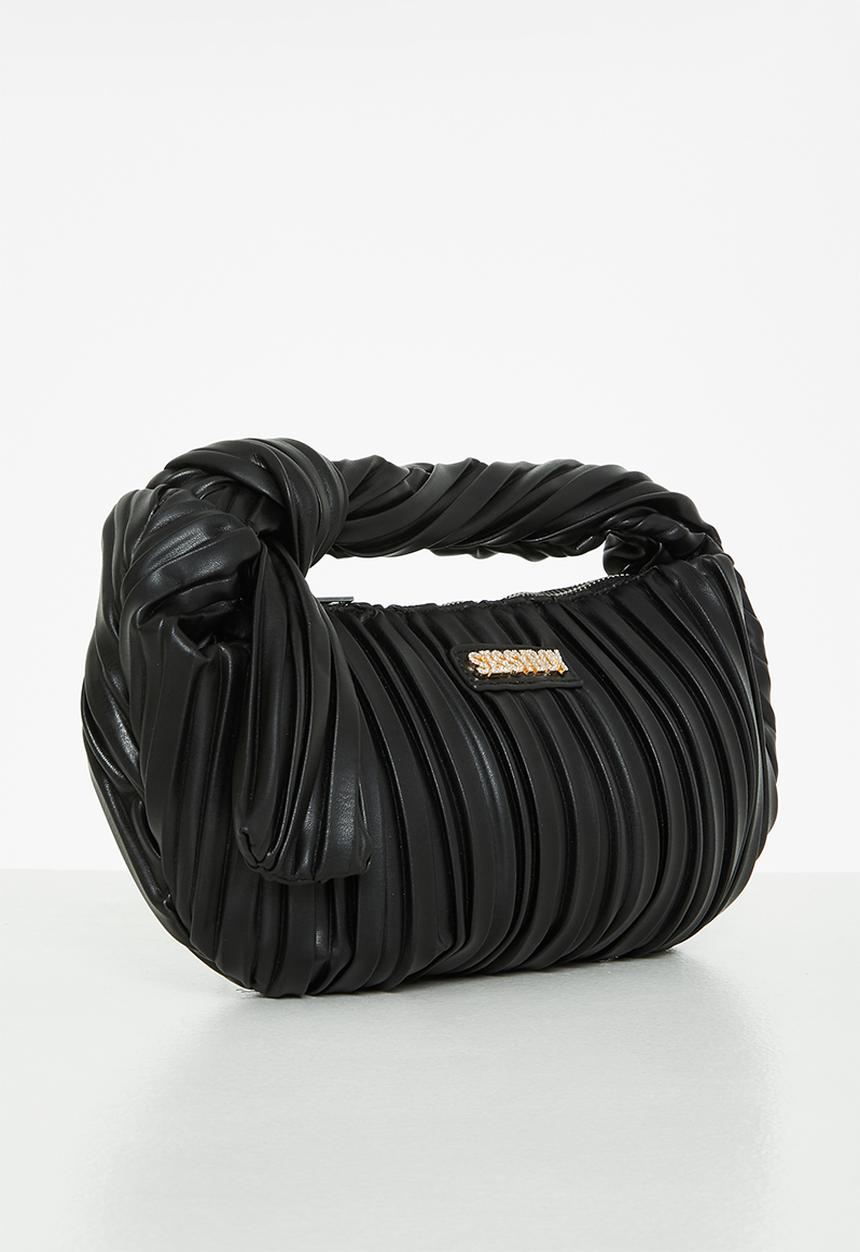SISSY BOY - Knotted pleated bag - black