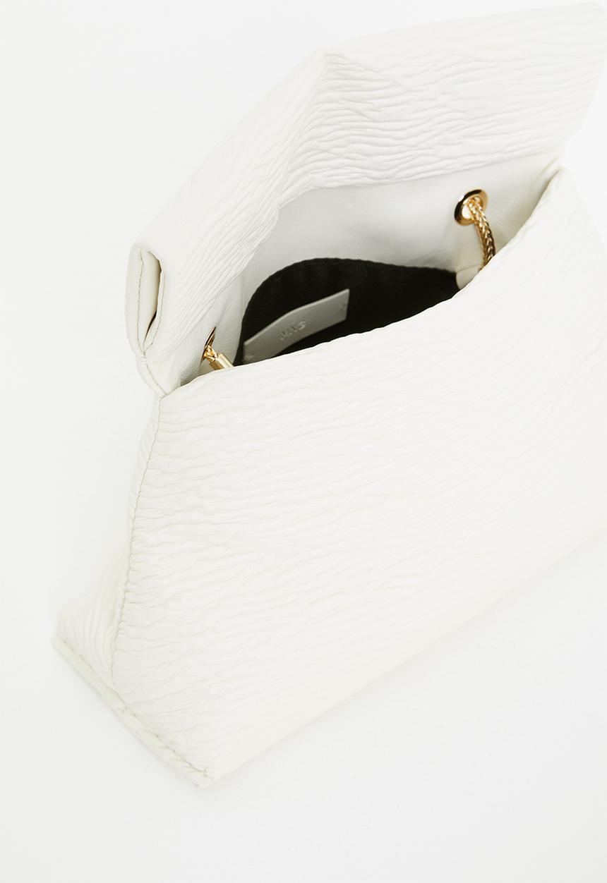 MANGO - Texture cross-body bag - white