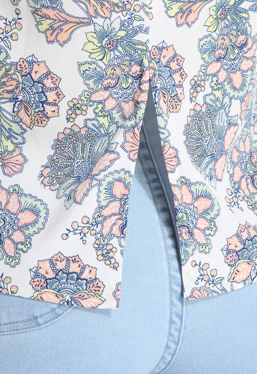 New Look - Vanetta Folk Split Back Shell Top