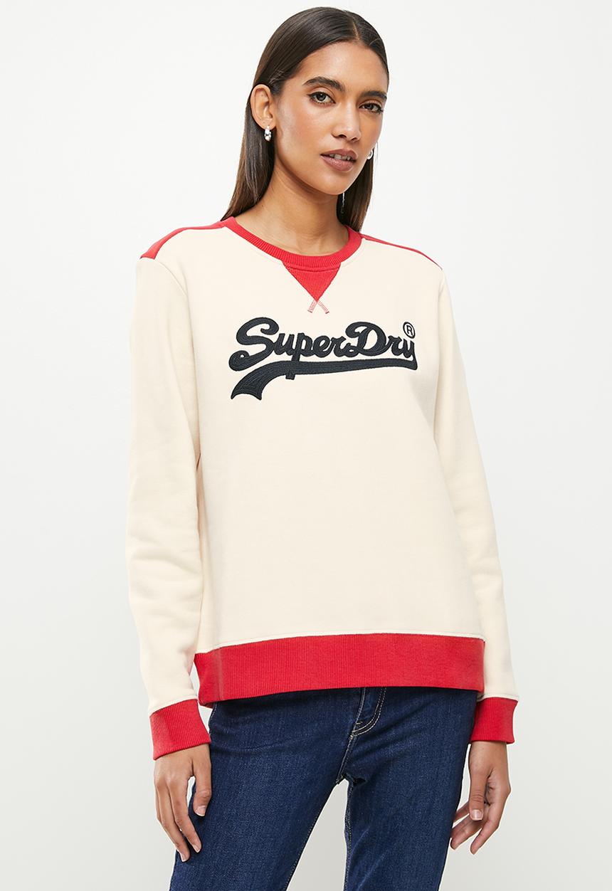 Superdry. - Vl ac colourblock crew bb - oatmeal