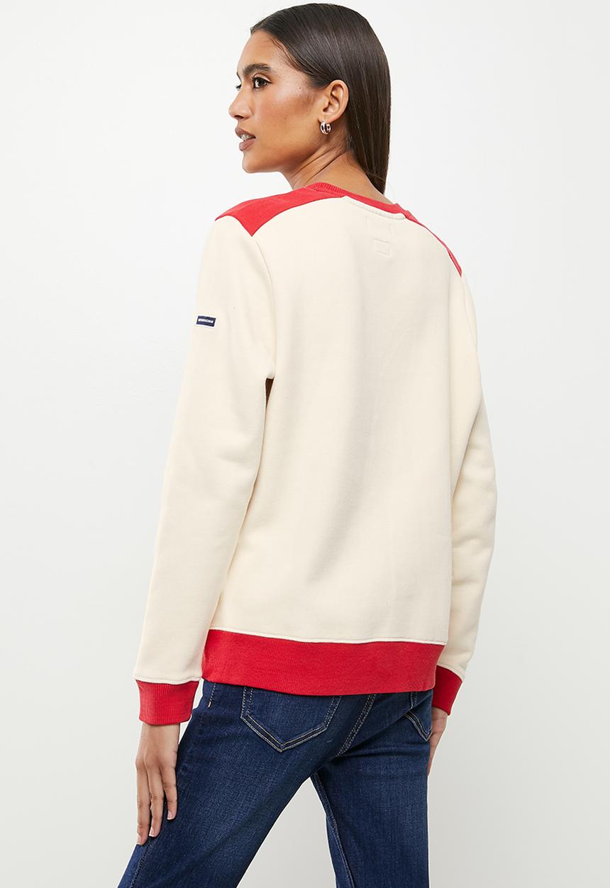 Superdry. - Vl ac colourblock crew bb - oatmeal