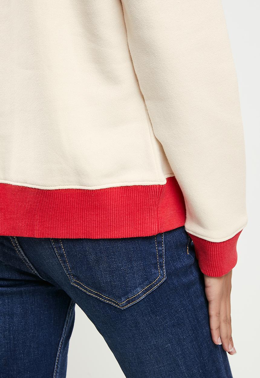 Superdry. - Vl ac colourblock crew bb - oatmeal