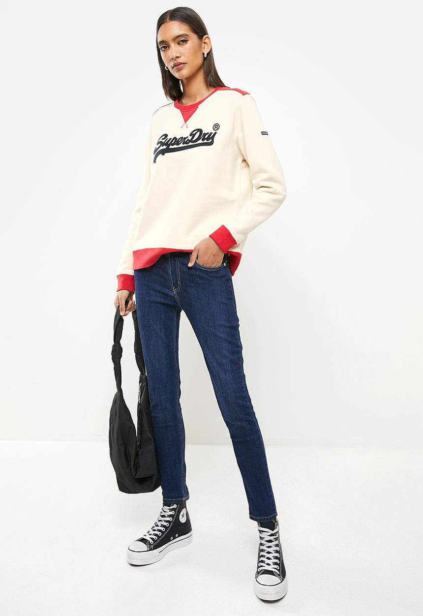Superdry. - Vl ac colourblock crew bb - oatmeal
