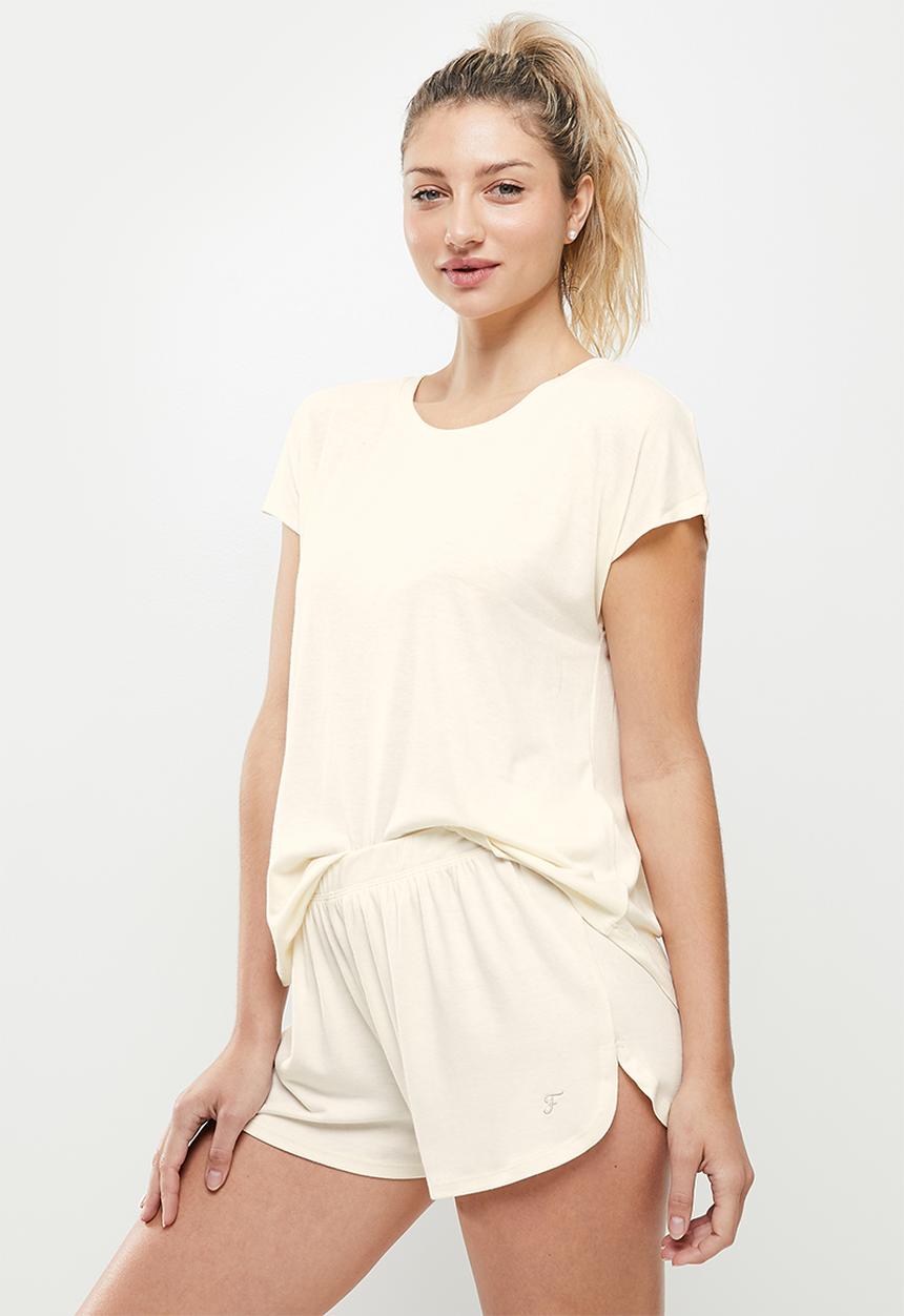 Franklees - Relaxed loose fit tee - ivory