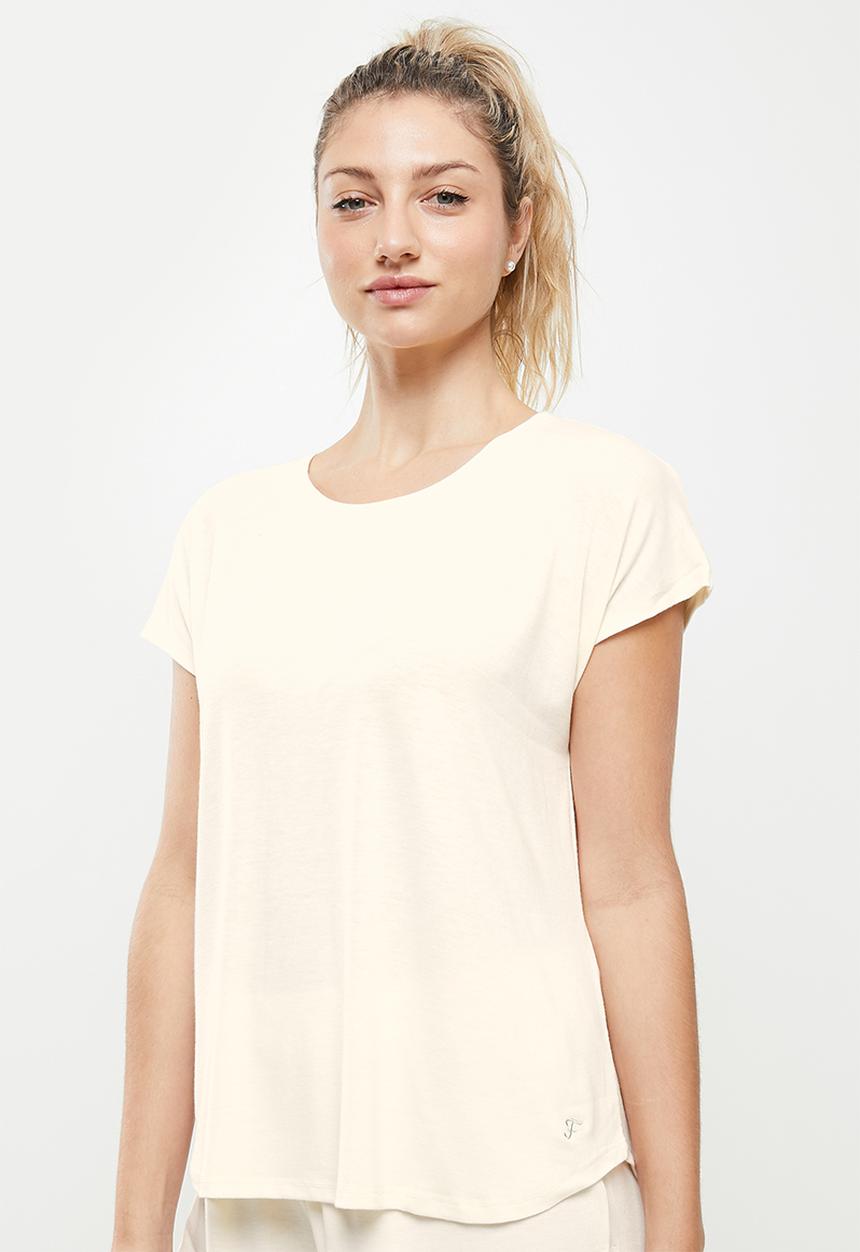 Franklees - Relaxed loose fit tee - ivory