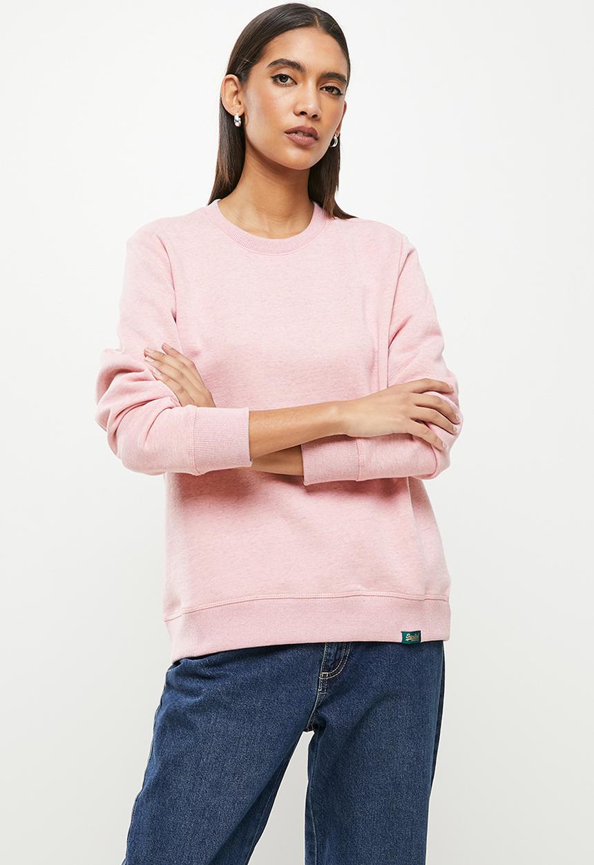 Superdry. - Vintage logo emb crew - pink 
