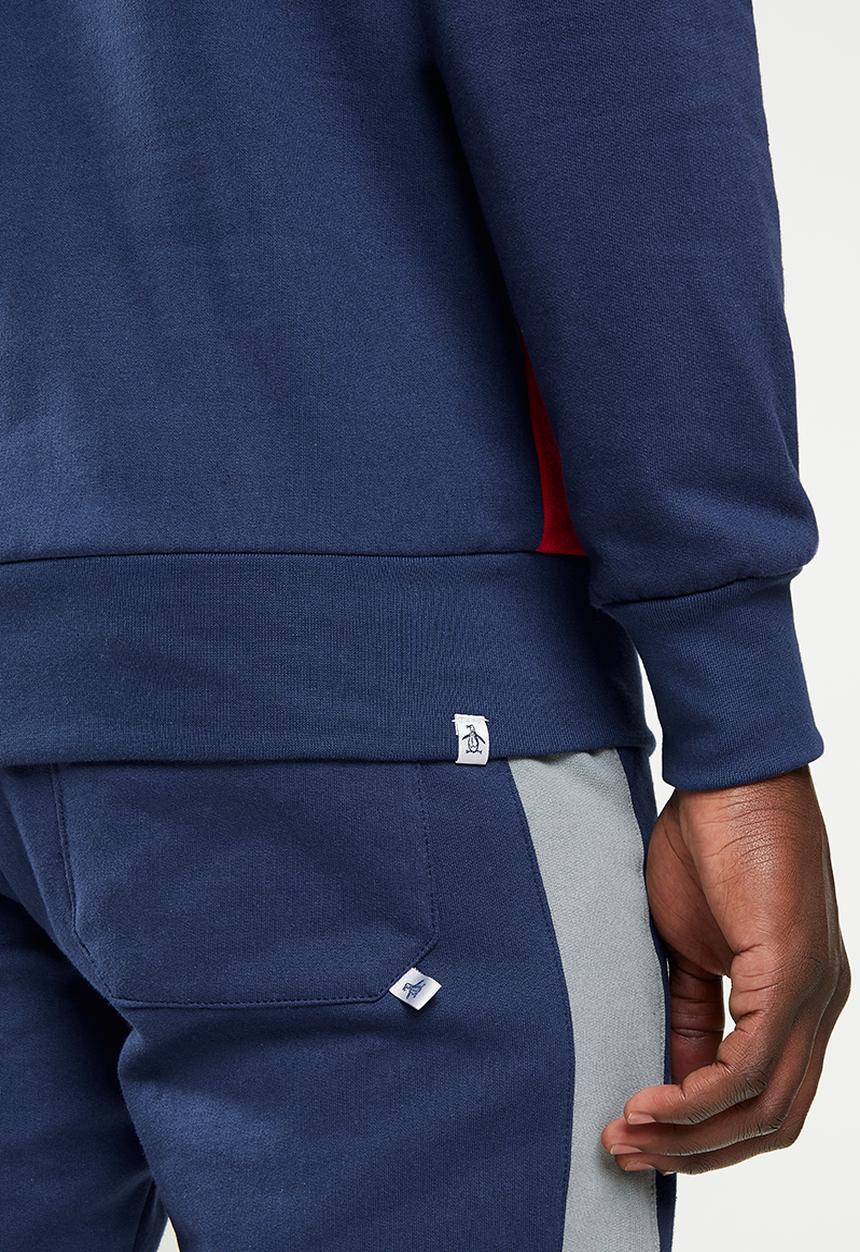 Original Penguin - Penguin colour block sweat - dark sapphire