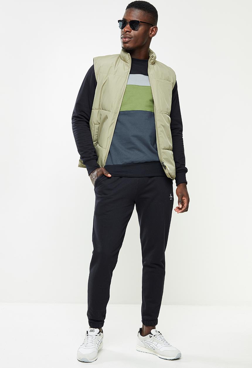 Original Penguin - Penguin colour block sweat -black
