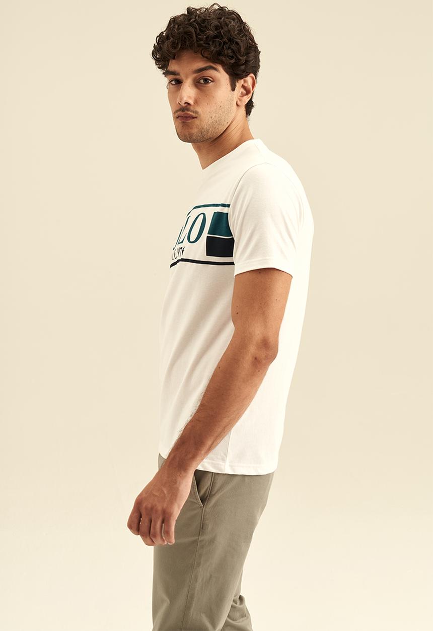 POLO - Box Print logo short sleeve Tee - White